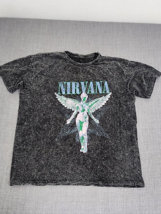 NIRVANA Other - Nirvana Retro Concert Black Mineral Wash 100% Cotton Tee. XL